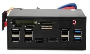 5.25"PC Media Dashboard Multi-Function Front Panel 2-Port USB 3.0 +6-Port + USB2.0 All In 1 Card Reader + eSATA+ SATA+Auido Port 5.25"PC Media Dashboard Multi-Function Front Panel 2-Port USB 3.0 +6-Port + USB2.0 All In 1 Card Reader + eSATA+ SATA+Auido Port