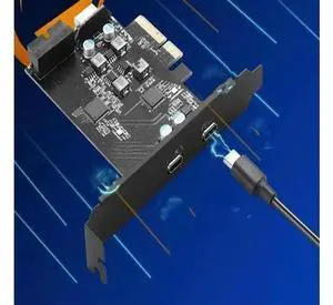 PCIe To USB 3.1 Type-c Gen2 Adapter Card with 10G 2 Port Expansion Card Internal 20/19 Pin + Type-e USB C Hub Add on Cards Riser PCIe To USB 3.1 Type-c Gen2 Adapter Card with 10G 2 Port Expansion Card Internal 20/19 Pin + Type-e USB C Hub Add on Cards Riser