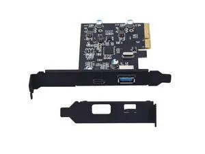 PCI-E PCI Express to USB 3.1 Gen2 10Gbps Hub Type A and Type C 2-Port PCIe Expansion Adapter Card 7/8/8.1/10/ PCI-E PCI Express to USB 3.1 Gen2 10Gbps Hub Type A and Type C 2-Port PCIe Expansion Adapter Card 7/8/8.1/10/