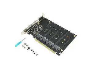 4 Port M.2 NVMe SSD to PCIE X16M Key Hard Drive Converter Reader Expansion Card, 4 x 32Gbps Transfer Speed (PH44) 4 Port M.2 NVMe SSD to PCIE X16M Key Hard Drive Converter Reader Expansion Card, 4 x 32Gbps Transfer Speed (PH44)