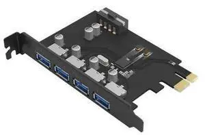 PCIE TO 4 Port USB 3.0 PCI-e Adapter PCI Express USB3.0 4 port HUB 5.0Gbps 19Pin FL1100 chipset Support WIN10 WIN8 OS PCIE TO 4 Port USB 3.0 PCI-e Adapter PCI Express USB3.0 4 port HUB 5.0Gbps 19Pin FL1100 chipset Support WIN10 WIN8 OS