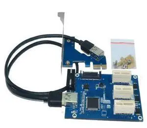 External Internal 1 to 3 PCI express 1X slots Riser Card Expansion adapter PCI-e Port Multiplier External Internal 1 to 3 PCI express 1X slots Riser Card Expansion adapter PCI-e Port Multiplier