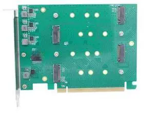 PCIE 3.0 X16 To 4 NVME M.2 M KEY Bifurcation PCIe Function RAID Card Solid State SSD Disk Array Card VROC Adapter Expansion Card PCIE 3.0 X16 To 4 NVME M.2 M KEY Bifurcation PCIe Function RAID Card Solid State SSD Disk Array Card VROC Adapter Expansion Card