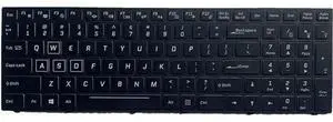 Laptop Keyboard For PowerSpec 1710 English US Black With Backlit black Laptop Keyboard For PowerSpec 1710 English US Black With Backlit black