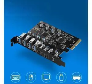 High-speed 20Gbps PCIE X4 to USB 3.2 Expansion Card - 4 Type-A and 4 Type-C USB Ports High-speed 20Gbps PCIE X4 to USB 3.2 Expansion Card - 4 Type-A and 4 Type-C USB Ports