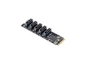PCIe X2 M.2 Key M to 5-Port SATA 3.0 adapter Card NGFF NVME M.2 m Key to sata3.0 Converter Card JMB585 chipset 6Gbps SATA3 PCIe X2 M.2 Key M to 5-Port SATA 3.0 adapter Card NGFF NVME M.2 m Key to sata3.0 Converter Card JMB585 chipset 6Gbps SATA3