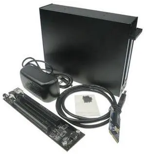 Mini PCIe to Dual PCIE 2 Ports 16x pci-e Bus Slot Adapter with case enclosure Mini PCIe to Dual PCIE 2 Ports 16x pci-e Bus Slot Adapter with case enclosure