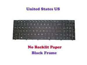 No Backlit US Keyboard For CLEVO NJ70CU NJ70LU NJ70ZU NJ70MU English Black Frame No Backlit US Keyboard For CLEVO NJ70CU NJ70LU NJ70ZU NJ70MU English Black Frame