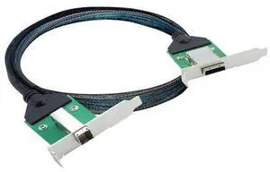Mini SAS Extension Cable SFF-8088 26 Pin Female to External SFF-8644 Female PCBA with Low Profile Bracket cable Mini SAS Extension Cable SFF-8088 26 Pin Female to External SFF-8644 Female PCBA with Low Profile Bracket cable