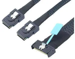 PCI-E 5.0 8X 74P TO 2X 36P Mini SAS SFF-8087 Extension Cable servers PCI-E 5.0 8X 74P TO 2X 36P Mini SAS SFF-8087 Extension Cable servers