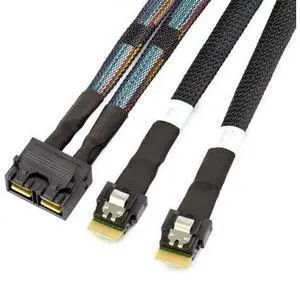 Mini SAS SFF-8643 8I to 2 Ports slim SAS SFF-8654 4I Adapter cable Mini SAS SFF-8643 8I to 2 Ports slim SAS SFF-8654 4I Adapter cable