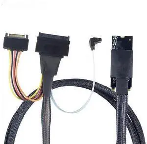 M. 2 SFF-8643 to U.2 SFF-8639 with SATA 15P and 7P 90 Server Connection Cable M. 2 SFF-8643 to U.2 SFF-8639 with SATA 15P and 7P 90 Server Connection Cable