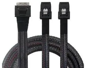 High-Speed PCIe SFF-8611 to Dual 8I SAS SFF-8087 Cable Bundle Servers High-Speed PCIe SFF-8611 to Dual 8I SAS SFF-8087 Cable Bundle Servers