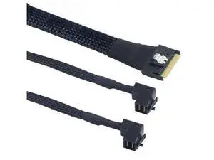 Mini SAS slim SFF-8654 8i 4.0 To 2 Ports SAS HD SFF-8643 connection Cable Mini SAS slim SFF-8654 8i 4.0 To 2 Ports SAS HD SFF-8643 connection Cable