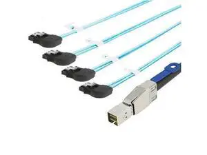 MINI SAS SFF-8644 with IC to 4 Ports SATA 7P female Adapter cable MINI SAS SFF-8644 with IC to 4 Ports SATA 7P female Adapter cable