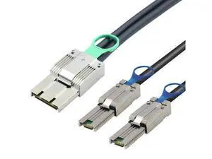 Zinc Alloy Dual express iPass MINI SAS HD SFF-8088 8X 68P High-Speed I/O male to 2X SFF-8088 26P male Active assemblies cable Zinc Alloy Dual express iPass MINI SAS HD SFF-8088 8X 68P High-Speed I/O male to 2X SFF-8088 26P male Active assemblies cable