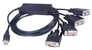 FTDI CHIP 4 Port USB to Serial RS232 DB9 Adapter Cable FTDI CHIP 4 Port USB to Serial RS232 DB9 Adapter Cable
