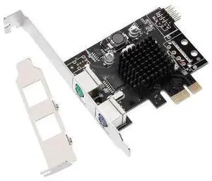 PCIE to 2x PS//2 Port PC Keyboard Mouse Adapter Card PCIE to 2x PS//2 Port PC Keyboard Mouse Adapter Card