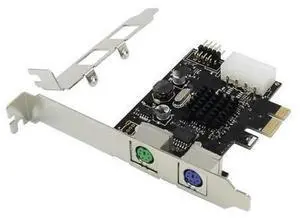 PCIE to 2x PS//2 Port PC Keyboard Mouse Adapter Card PCIE to 2x PS//2 Port PC Keyboard Mouse Adapter Card
