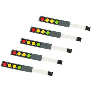 5Pcs 1x4 4 Key Membrane Switch MG192B 4-Key Array Membrane Switch on Off Display Microcontroller Extended Keyboard 5Pin Dupont DIY Red Yellow Yellow Green 107x20x0.8mm 5Pcs 1x4 4 Key Membrane Switch MG192B 4-Key Array Membrane Switch on Off Display Microcontroller Extended Keyboard 5Pin Dupont DIY Red Yellow Yellow Green 107x20x0.8mm