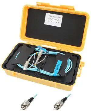 OTDR Launch Cable Box OM3 Fiber UPC FC to FC 300m Dead Zone Compensator | 50/125m, Multimode, Portable Toolbox, For Data Center tesT OTDR Launch Cable Box OM3 Fiber UPC FC to FC 300m Dead Zone Compensator | 50/125m, Multimode, Portable Toolbox, For Data Center tesT