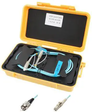 OTDR Launch Cable Box OM3 Fiber UPC FC to LC 150m Dead Zone Compensator | 50/125m, Multimode, Portable Toolbox, For Data Center tesT OTDR Launch Cable Box OM3 Fiber UPC FC to LC 150m Dead Zone Compensator | 50/125m, Multimode, Portable Toolbox, For Data Center tesT