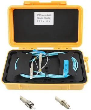 OM2 Optical Fiber OTDR Launch Cable Box ST/UPC to LC/UPC 150m/492.13ft | OM2 High-bandwidth Fiber, 50/125m, 0.2dB/km Low Loss,OTDR Blind Zone Eliminator, Portable Suitcase, For Data Center Testing OM2 Optical Fiber OTDR Launch Cable Box ST/UPC to LC/UPC 150m/492.13ft | OM2 High-bandwidth Fiber, 50/125m, 0.2dB/km Low Loss,OTDR Blind Zone Eliminator, Portable Suitcase, For Data Center Testing