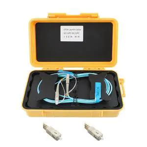 OM2 Optical Fiber OTDR Launch Cable Box SC/UPC to SC/UPC 300m/984.25ft | OM2 High-bandwidth Fiber, 50/125m, 0.2dB/km Low Loss,OTDR Blind Zone Eliminator, Portable Suitcase, For Data Center Testing OM2 Optical Fiber OTDR Launch Cable Box SC/UPC to SC/UPC 300m/984.25ft | OM2 High-bandwidth Fiber, 50/125m, 0.2dB/km Low Loss,OTDR Blind Zone Eliminator, Portable Suitcase, For Data Center Testing