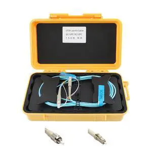 OM2 Optical Fiber OTDR Launch Cable Box FC/UPC to LC/UPC 150m/492.13ft | OM2 High-bandwidth Fiber, 50/125m, 0.2dB/km Low Loss,OTDR Blind Zone Eliminator, Portable Suitcase, For Data Center Testing OM2 Optical Fiber OTDR Launch Cable Box FC/UPC to LC/UPC 150m/492.13ft | OM2 High-bandwidth Fiber, 50/125m, 0.2dB/km Low Loss,OTDR Blind Zone Eliminator, Portable Suitcase, For Data Center Testing