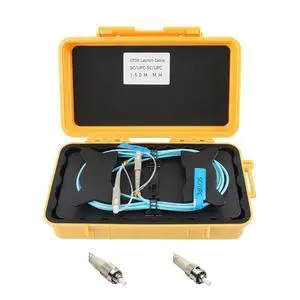 OM2 Optical Fiber OTDR Launch Cable Box FC/UPC to ST/UPC 150m/492.13ft | OM2 High-bandwidth Fiber, 50/125m, 0.2dB/km Low Loss,OTDR Blind Zone Eliminator, Portable Suitcase, For Data Center Testing OM2 Optical Fiber OTDR Launch Cable Box FC/UPC to ST/UPC 150m/492.13ft | OM2 High-bandwidth Fiber, 50/125m, 0.2dB/km Low Loss,OTDR Blind Zone Eliminator, Portable Suitcase, For Data Center Testing