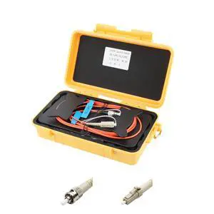 OTDR Launch Cable Box OM1 ST/UPC to LC/UPC Dead Zone Compensator 500m | 62.5/125m, Multimode, OTDR Blind Zone Compensator, Portable Toolbox, For Security & Industrial Fiber Testing OTDR Launch Cable Box OM1 ST/UPC to LC/UPC Dead Zone Compensator 500m | 62.5/125m, Multimode, OTDR Blind Zone Compensator, Portable Toolbox, For Security & Industrial Fiber Testing