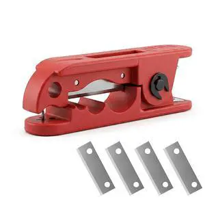1PCS Cable Wire Stripper + 4PCS Blades, Electrician Wire Stripping Tools | SK4 Steel Blade, For 4-240mm², Circular & Longitudinal stripping, Nylon Housing, For PVC Rubber Insulated Cables 1PCS Cable Wire Stripper + 4PCS Blades, Electrician Wire Stripping Tools | SK4 Steel Blade, For 4-240mm², Circular & Longitudinal stripping, Nylon Housing, For PVC Rubber Insulated Cables