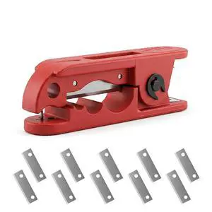1PCS Cable Wire Stripper + 10PCS Blades, Electrician Wire Stripping Tools | SK4 Steel Blade, For 4-240mm², Circular & Longitudinal stripping, Nylon Housing, For PVC Rubber Insulated Cables 1PCS Cable Wire Stripper + 10PCS Blades, Electrician Wire Stripping Tools | SK4 Steel Blade, For 4-240mm², Circular & Longitudinal stripping, Nylon Housing, For PVC Rubber Insulated Cables