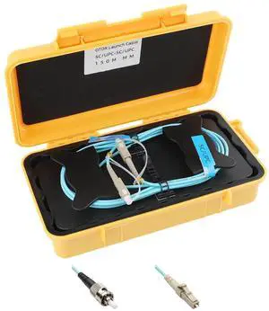 OM4 100G OTDR Launch Cable Box Test Tool ST/UPC to LC/UPC 2000m/6561.68ft | Multimode, 50/125m, OTDR Dead Zone CCompensation, Portable Storage Box, For Data Center Fiber testing OM4 100G OTDR Launch Cable Box Test Tool ST/UPC to LC/UPC 2000m/6561.68ft | Multimode, 50/125m, OTDR Dead Zone CCompensation, Portable Storage Box, For Data Center Fiber testing