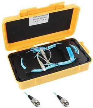 OM4 100G OTDR Launch Cable Box Test Tool FC/UPC to FC/UPC 2000m/6561.68ft | Multimode, 50/125m, OTDR Dead Zone CCompensation, Portable Storage Box, For Data Center Fiber testing OM4 100G OTDR Launch Cable Box Test Tool FC/UPC to FC/UPC 2000m/6561.68ft | Multimode, 50/125m, OTDR Dead Zone CCompensation, Portable Storage Box, For Data Center Fiber testing