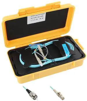 OM4 100G OTDR Launch Cable Box Test Tool FC/UPC to LC/UPC 2000m/6561.68ft | Multimode, 50/125m, OTDR Dead Zone CCompensation, Portable Storage Box, For Data Center Fiber testing OM4 100G OTDR Launch Cable Box Test Tool FC/UPC to LC/UPC 2000m/6561.68ft | Multimode, 50/125m, OTDR Dead Zone CCompensation, Portable Storage Box, For Data Center Fiber testing