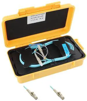 OM4 100G OTDR Launch Cable Box Test Tool LC/UPC to LC/UPC 150m/492.13ft | Multimode, 50/125m, OTDR Dead Zone CCompensation, Portable Storage Box, For Data Center Fiber testing OM4 100G OTDR Launch Cable Box Test Tool LC/UPC to LC/UPC 150m/492.13ft | Multimode, 50/125m, OTDR Dead Zone CCompensation, Portable Storage Box, For Data Center Fiber testing