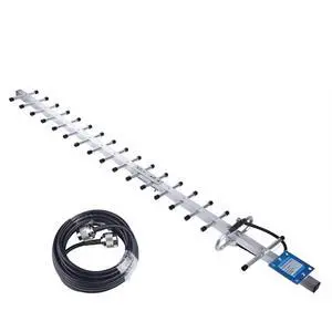 20dBi 4G LTE Yagi Antenna 824-2700MHz N Female with 5m Cable for Outdoor | 2G/3G/4G GSM UMTS LTE, Weatherproof, Directional Vertical Polarization, RG58 Cable, for Communication 20dBi 4G LTE Yagi Antenna 824-2700MHz N Female with 5m Cable for Outdoor | 2G/3G/4G GSM UMTS LTE, Weatherproof, Directional Vertical Polarization, RG58 Cable, for Communication