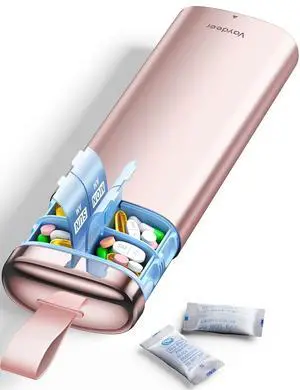 Metal Pill Organizer 2 Times a Day, AM PM 7 Day with Desiccant | Weekly Travel Pill Case with Pull Handle, Airtight Moisture-Resistant Seal, Pill Box for Medication & Supplements Metal Pill Organizer 2 Times a Day, AM PM 7 Day with Desiccant | Weekly Travel Pill Case with Pull Handle, Airtight Moisture-Resistant Seal, Pill Box for Medication & Supplements