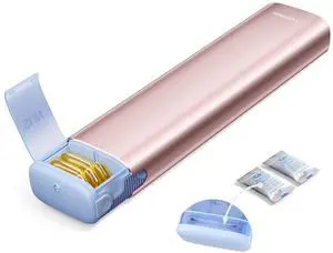 Metal Weekly Pill Organizer Moisture-Proof Travel Pill Organizer with Built-in Desiccant Chamber and Airtight Lids Large-Capacity Pill Box for Vitamins, Medicines & Supplements (Rose Gold) Metal Weekly Pill Organizer Moisture-Proof Travel Pill Organizer with Built-in Desiccant Chamber and Airtight Lids Large-Capacity Pill Box for Vitamins, Medicines & Supplements (Rose Gold)