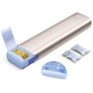 Metal Weekly Pill Organizer Moisture-Proof Travel Pill Organizer with Built-in Desiccant Chamber and Airtight Lids Large-Capacity Pill Box for Vitamins, Medicines & Supplements (Champagne) Metal Weekly Pill Organizer Moisture-Proof Travel Pill Organizer with Built-in Desiccant Chamber and Airtight Lids Large-Capacity Pill Box for Vitamins, Medicines & Supplements (Champagne)