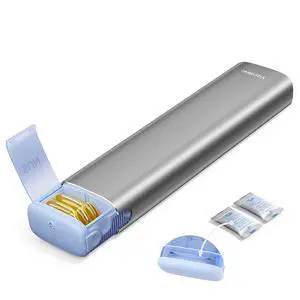 Metal Weekly Pill Organizer Moisture-Proof Travel Pill Organizer with Built-in Desiccant Chamber and Airtight Lids Large-Capacity Pill Box for Vitamins, Medicines & Supplements (Gray) Metal Weekly Pill Organizer Moisture-Proof Travel Pill Organizer with Built-in Desiccant Chamber and Airtight Lids Large-Capacity Pill Box for Vitamins, Medicines & Supplements (Gray)