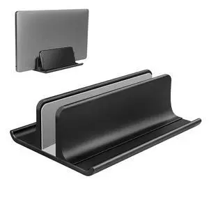3-in-1 Vertical Laptop Stand Holder, Aluminum Laptop Stand for Desk with Adjustable Dock, Space-Saving Organizer for All MacBook, Surface, Samsung, HP, Dell, up to 17.3 inch Black 3-in-1 Vertical Laptop Stand Holder, Aluminum Laptop Stand for Desk with Adjustable Dock, Space-Saving Organizer for All MacBook, Surface, Samsung, HP, Dell, up to 17.3 inch Black