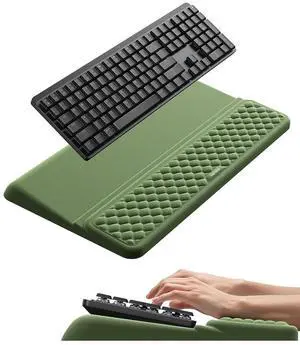 Wrist Rest with Keyboard Stand Ergonomic Computer Wrist Support Pad | Keyboard Riser Tilt Holder Lifter Tray with Wrist Pad, Soft Memory Foam Desk Cushion, Palm Hand Typing for Office Home School Wrist Rest with Keyboard Stand Ergonomic Computer Wrist Support Pad | Keyboard Riser Tilt Holder Lifter Tray with Wrist Pad, Soft Memory Foam Desk Cushion, Palm Hand Typing for Office Home School