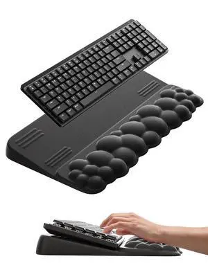 Cloud Wrist Rest with Keyboard Stand, Computer Wrist Support Pad Soft Memory Foam, Ergonomic Keyboard Riser Holder Lifter Tilted Wrist Cushion for Desk, Palm Hand Typing for Office Home Gaming Cloud Wrist Rest with Keyboard Stand, Computer Wrist Support Pad Soft Memory Foam, Ergonomic Keyboard Riser Holder Lifter Tilted Wrist Cushion for Desk, Palm Hand Typing for Office Home Gaming