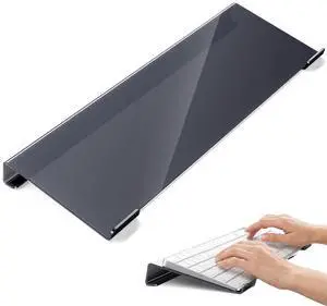 Keyboard Stand for Desk, Acrylic Tilted Computer Keyboard Riser, Ergonomic Typing Support Holder Lifter Tray Elevator for Office Home School Gaming Desktop Clear Black Keyboard Stand for Desk, Acrylic Tilted Computer Keyboard Riser, Ergonomic Typing Support Holder Lifter Tray Elevator for Office Home School Gaming Desktop Clear Black