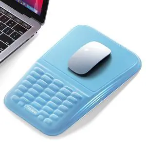 Ergonomic Mouse Pad with Wrist Rest Memory Foam Mouse Pad with Wrist Support & Massage Bulge, Non-Slip PU Base, Relieves Carpal Tunnel Pain Ideal Mouse Wrist Rest for Office & Home (Blue) Ergonomic Mouse Pad with Wrist Rest Memory Foam Mouse Pad with Wrist Support & Massage Bulge, Non-Slip PU Base, Relieves Carpal Tunnel Pain Ideal Mouse Wrist Rest for Office & Home (Blue)