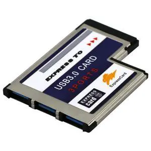 3 Ports Hidden Inside USB 3.0 to Expresscard 54mm USB3.0 Adapter Converter for Express Card Laptop Notebook PC 3 Ports Hidden Inside USB 3.0 to Expresscard 54mm USB3.0 Adapter Converter for Express Card Laptop Notebook PC