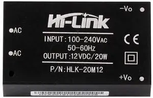 HLK-20M12 AC-DC 220V to 12V 20w Step-Down Power Supply Module Intelligent Household Switch Power Supply Module (2 PCS) HLK-20M12 AC-DC 220V to 12V 20w Step-Down Power Supply Module Intelligent Household Switch Power Supply Module (2 PCS)