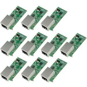 Tiny Serial Ethernet Converter USR-TCP232-T2 Module Serial UART TTL to Ethernet TCPIP Module Support DHCP and DNS Upgraded (10pcs) Tiny Serial Ethernet Converter USR-TCP232-T2 Module Serial UART TTL to Ethernet TCPIP Module Support DHCP and DNS Upgraded (10pcs)